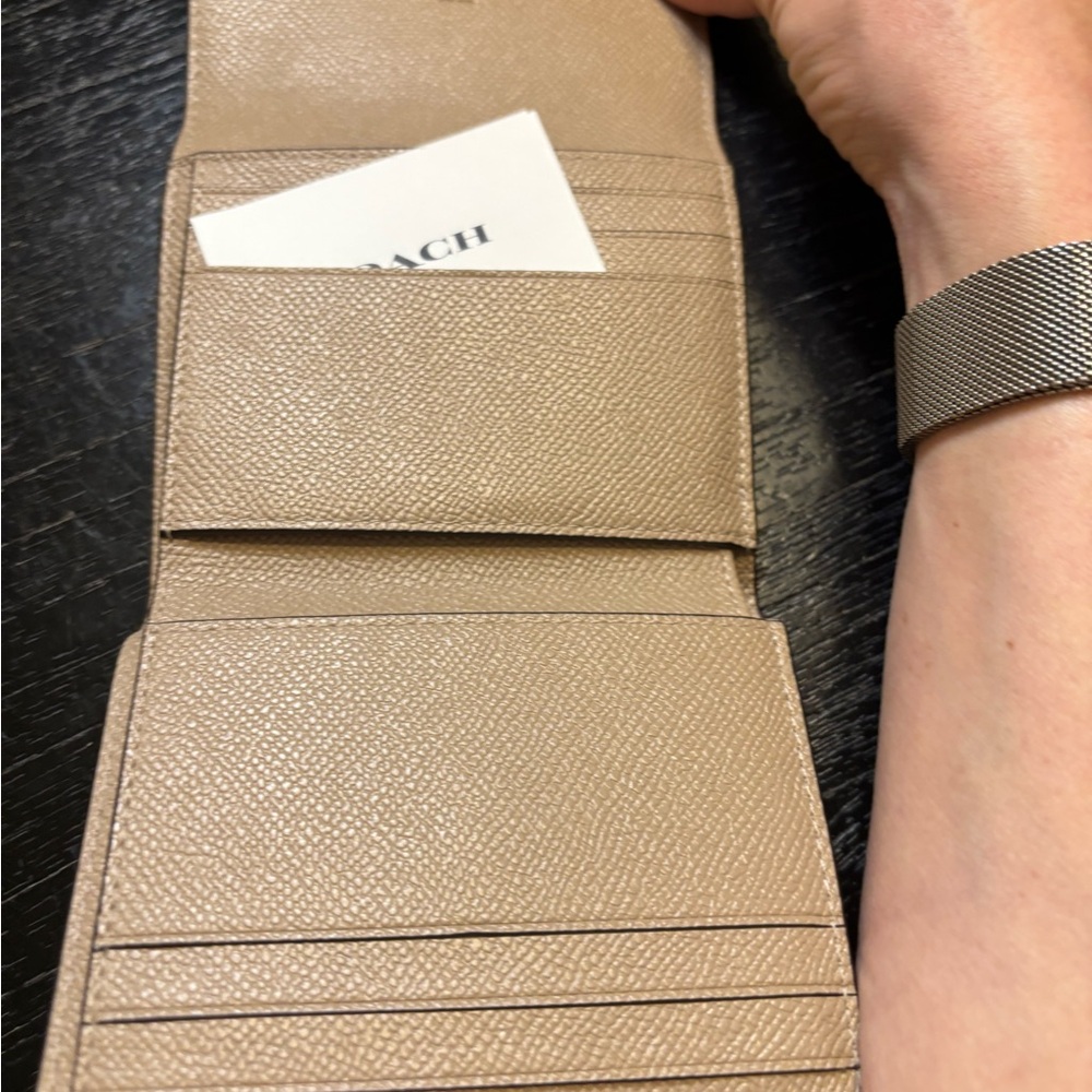 Coach Metallic Gold Women's Wallet - Picture 2 of 5